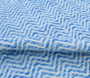 Blue Chevron Geometric Dhurrie Wool Area Rug - Handcrafted Traditional