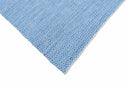 Blue Chevron Geometric Dhurrie Wool Area Rug - Handcrafted Traditional