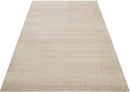 Beige Modern Area Rug - Hand Woven 100 Percent Natural Wool Fibers