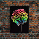 Neon Dandelion, Framed Canvas Print, Original Painting, Huge Wall Art, Large Format Living Room Art