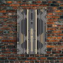 Art Deco Pattern Wall art - Framed Canvas Print - Art Deco - Abstract art - Gold & gray art - MCM Art - Original painting - Geometric art
