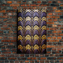 Midcentury Modern Wall art, Framed Canvas Print, Art Deco, Canvas Wall art, Purple colors art, 1930s Style Art, guest room decor, Wall art