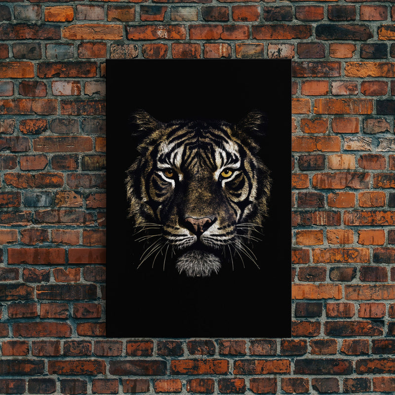 Beautiful Tiger Portrait Art Print, Framed Wall Art, Canvas Print, Big Cat Art, Tiger Painting