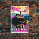 Lake Bled Wall Art, Slovenia Poster, Slovenia Print Art, Europe Poster, Travel Wall Print, Travel Poster, Travel Wall Art, Canvas Wall Print