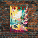 Phuket Wal Art, City Art Print, Thailand Poster, Asia Wall Art, Travel Wall Print, Travel Poster, Travel Wall Art, Canvas Wall Print