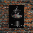Gumball Machine Wall Art, Candy Dispenser Wall Decor, Kitchen Art, Minimalist Print, Wall Decor, Canvas Print, Wall Art, Framed Canvas