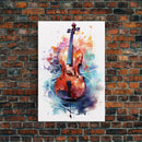 Galaxy Cello Gift, Banjo Wall Art Canvas Print, Stringed Instruments, Cello Art, Banjo Poster Print, Cello Gifts, Musical Art