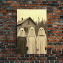 Ghost Art Print, Haunted House Art, Horror Art Print, Spooky Room Decor, Canvas Print, Wall Art, Vertical Print, Home Decor, Wall Decor
