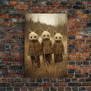 Horror Home Decor, Creepy Wall Decor, Dark Art Print, Black And White, Canvas Print, Wall Art, Vertical Print, Home Decor, Wall Decor