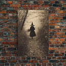 Witchy Wall Art, Dark Portrait, Spooky Halloween, Occult Art, Dark Fantasy, Canvas Print, Wall Art, Vertical Print, Home Decor, Wall Decor