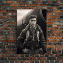 World War 2, Vintage Photo, Aviation Wall Art, Pilot Wall Art, Canvas Print, Wall Art, Vertical Print, Gift For Him, Office Wall Art
