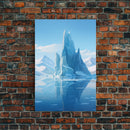 Iceberg Wall Art, Iceland Wall Art, Seascape Wall Print, Canvas Print, Wall Art, Vertical Art, Gift For Family, Above Couch Wall Art