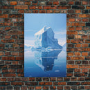 Seascape Wall Print, Iceberg Wall Art, Iceland Wall Art, Canvas Print, Wall Art, Vertical Art, Living Room Wall Art, Gift Ideas, Room Decor