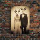 The Cult Of The Ram, Creepy Halloween Wall Art, Framed Canvas Print, Occult Art, Dark Academia, Creepy Photography