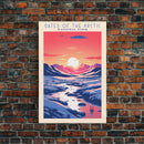 Gates Of The Arctic National Park Travel Art, National Park Print, Minimalist Travel Art, Midcentury Modern Style Landscape Painting