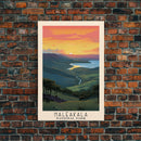 Haleakala National Park Hawaii Travel Art, National Park Print, Minimalist Travel Art, Midcentury Modern Style Landscape Painting