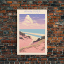 Indiana Dunes National Park Indiana Travel Art, National Park Print, Minimalist Travel Art, Midcentury Modern Style Landscape Painting