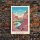 Mesa Verde National Park Colorado Travel Art, National Park Print, Minimalist Travel Art, Midcentury Modern Style Landscape Painting
