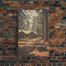 Camp Decor, Outdoor Wall Art, Cabin Wall Art, Canvas Print, Wall Hanging, Portrait Art, Teacher Gift, Apartment Wall Decor, Ranch Wall Art