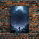 Apocalypse, Dark Art Print, dark fantasy art, Canvas Print, Wall Hanging, Portrait Art, Spooky Decor, Horror Home Decor, Unique Gift
