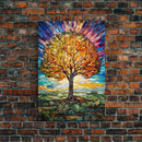 Fall Wall Art, Abstract Art, Tree Wall Art, Canvas Print, Wall Hanging, Portrait Art, Nature Print, Realtor Thank You, Living Room Wall Art