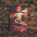 Abandoned House, Scary Wall Art, Haunted House Art, Canvas Print, Wall Hanging, Portrait Art, Dorm Room Art, Living Room Prints, Gift Ideas