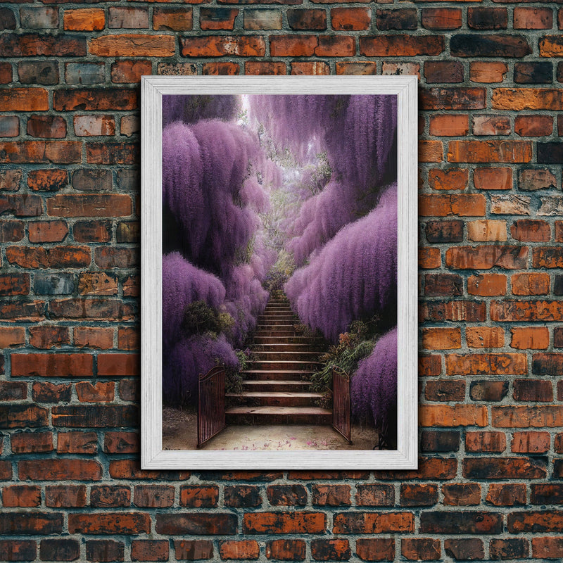 Beautiful Wisteria Garden Walkway Path Wall Art, Fine Art Print, Wall Poster, Wall Print