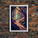 Path Into The Wood Forest Nature Trees Fine Art Print, Wall Decor, Wall Poster, Wall Art Print