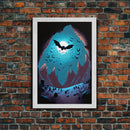 Vampire Bats, Spooky Halloween Decor, Goth Art, Framed Canvas Print