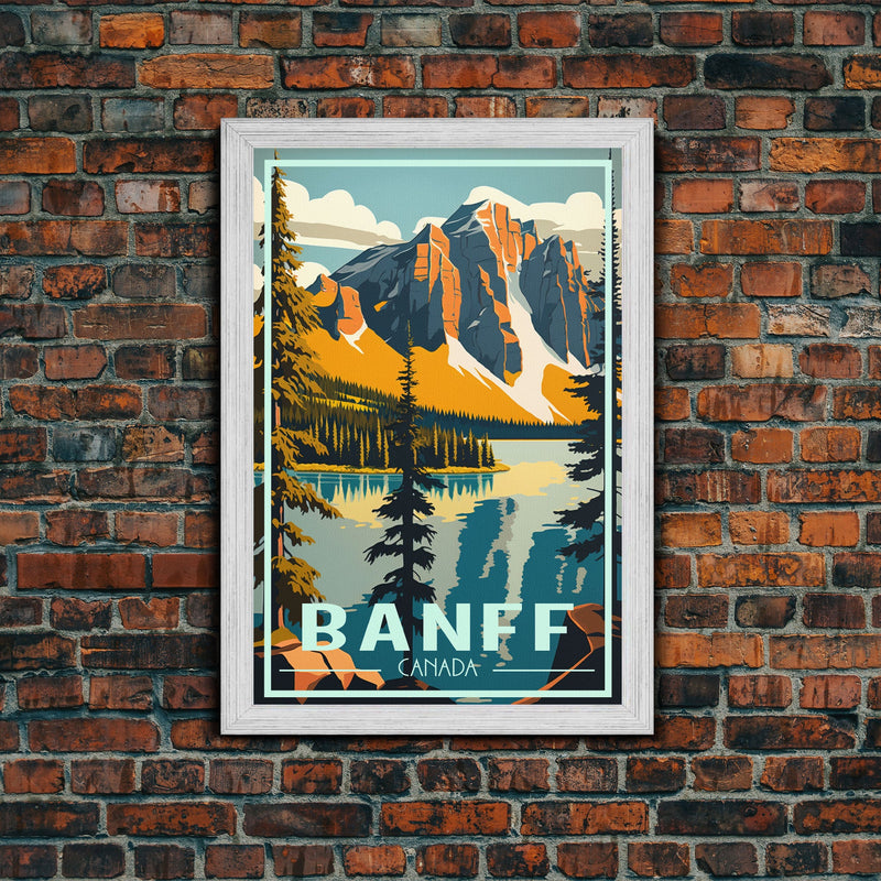 Banff, Canada Wall Art, Canada Art Print, Alberta, Travel Wall Print, Travel Poster, Travel Artwork, Travel Wall Art, Canvas Wall Print