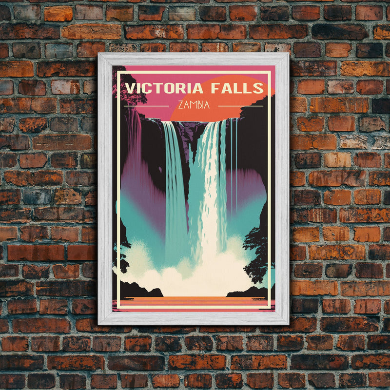 Victoria Falls Wall Art, Zambia Poster, Africa Wall Print, Waterfalls, Travel Wall Print, Travel Poster, Travel Wall Art, Canvas Wall Print