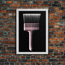 Paint Brush Wall Decor, Brush Art, Craft Room Wall Art, Minimalist Print, Wall Decor, Canvas Print, Wall Art, Framed Canvas