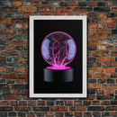 Plasma Ball Wall Decor, Science Art Print, Nerd Art, Geek Art Print, Minimalist Print, Wall Decor, Canvas Print, Wall Art, Framed Canvas