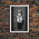 Classic Wrist Watch Wall Art, Watch Art, Watch Face, Black And White, Minimalist Print, Wall Decor, Canvas Print, Wall Art, Framed Canvas