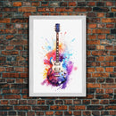 Rock N Roll Art, Classic Electric Guitar Print, Studio Gift, Musician Gift, Music Wall Art, Framed Canvas Print, Rock And Roll