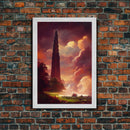Dark Tower, High Fantasy Art Canvas Print, unique wall art, fantasy concept art