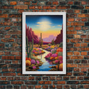 Desert Wall Art, Cactus Art, Nature Print, Canvas Print, Wall Art, Vertical Art, First Home Gift, Wall Art Prints, Living Room Prints