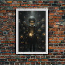 Dark Fantasy Art, Spooky Decor, Goth Decor, Canvas Print, Wall Art, Vertical Print, Dark Wall Art, Video Game Art, Gaming Wall Decor