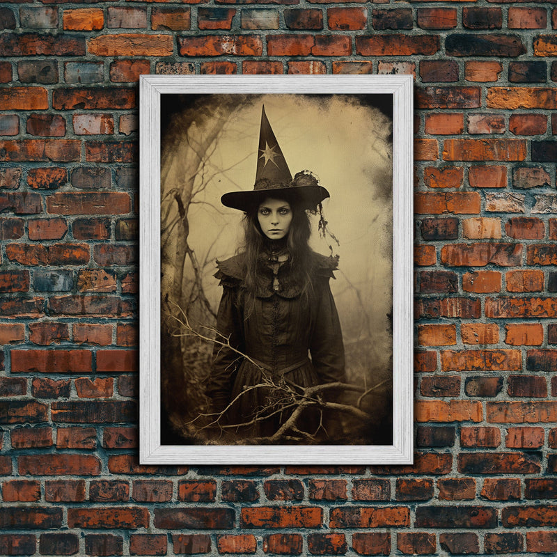 Witch Art Print, Occult Art, Scary Wall Art, Goth Wall Art, Spooky Art, Canvas Print, Wall Art, Vertical Print, Home Decor, Wall Decor