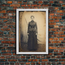 Portrait From Photo, Victorian Wall Art, Antique Photograph, Canvas Print, Wall Art, Vertical Print, Southern Decor, Victorian Woman