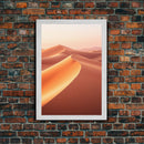Sand Dunes Art Print, Desert Ladscape, Desert Art, Canvas Print, Wall Art, Vertical Art, Above Bed Decor, Modern Office Art, Gift For Boss