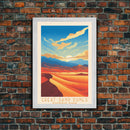 Great Sand Dunes National Park Colorado Travel Art, National Park Print, Minimalist Travel Art, Midcentury Modern Style Landscape Painting