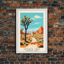 Joshua Tree National Park California Travel Art, National Park Print, Minimalist Travel Art, Midcentury Modern Style Landscape Painting