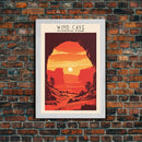 Wind Cave National Park, South Dakota Travel Art, National Park Print, Minimalist Travel Art, Midcentury Modern Retro Style Landscape