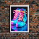 Sneaker Wall Art, Shoe Wall Art, Canvas Print, Wall Hanging, Portrait Art, Room Decor, College Dorm Art, Unique Wall Decor, Gift For Friend