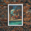 Pool Decor, Bar Decor, Outdoor Wall Decor, Canvas Print, Wall Hanging, Portrait Art, Apartment Wall Decor, First Home Gift, Trendy Wall Art