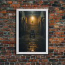 Creepy Wall Decor, Spooky Room Decor, Canvas Print, Wall Hanging, Portrait Art, Halloween Wall Decor, Dark Fantasy, Dark Wall Art