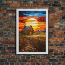 Autumn Art, Farm House Wall Art, Abstract Art, Canvas Print, Wall Hanging, Portrait Art, Anniversary Gift, Southern Decor, Office Prints
