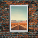 Desert Landscape, Desert Wall Art, Mountains Wall Art, Canvas Print, Wall Hanging, Portrait Art, Home Decor Prints, Office Wall Decor