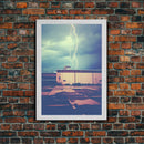 Lightning, Lightning Bolt, Urban Art, Canvas Print, Wall Hanging, Portrait Art, Gift For Coworker, Camper Wall Decor, College Dorm Decor
